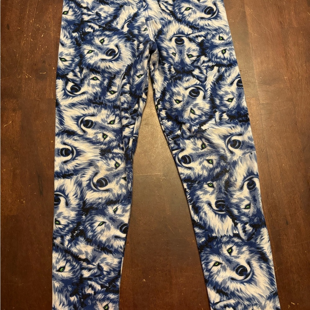 Lularoe kids wolf leggings size s/m